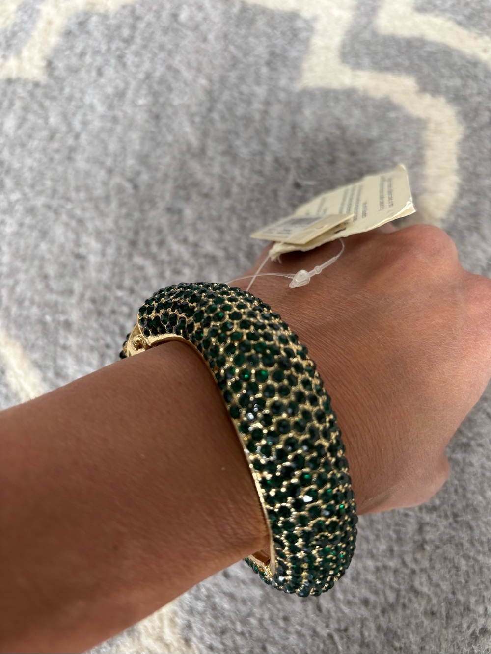 Amrita Singh Emerald Hinged Bracelet - New